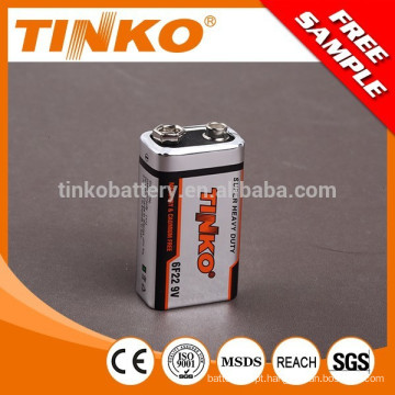 Zinco carbono OEM bateria 6F22 1pcs/bolha